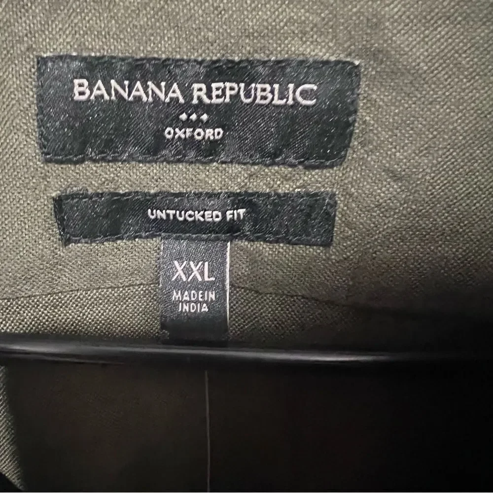 NWT Banana Republic button down mens short sleeved collared shirt size xxl
